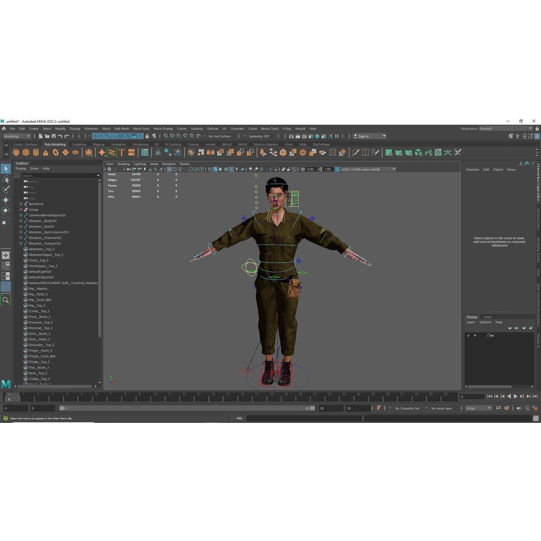 Tactical Worker 3D Model – Low Poly Rigged Character with PBR Textures - View 24