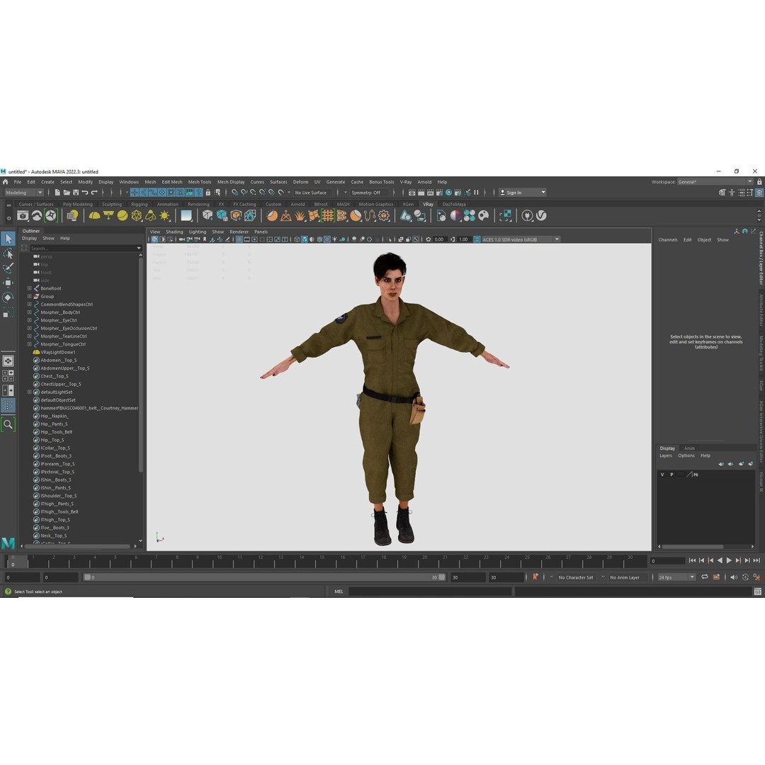 Tactical Worker 3D Model – Low Poly Rigged Character with PBR Textures - View 27