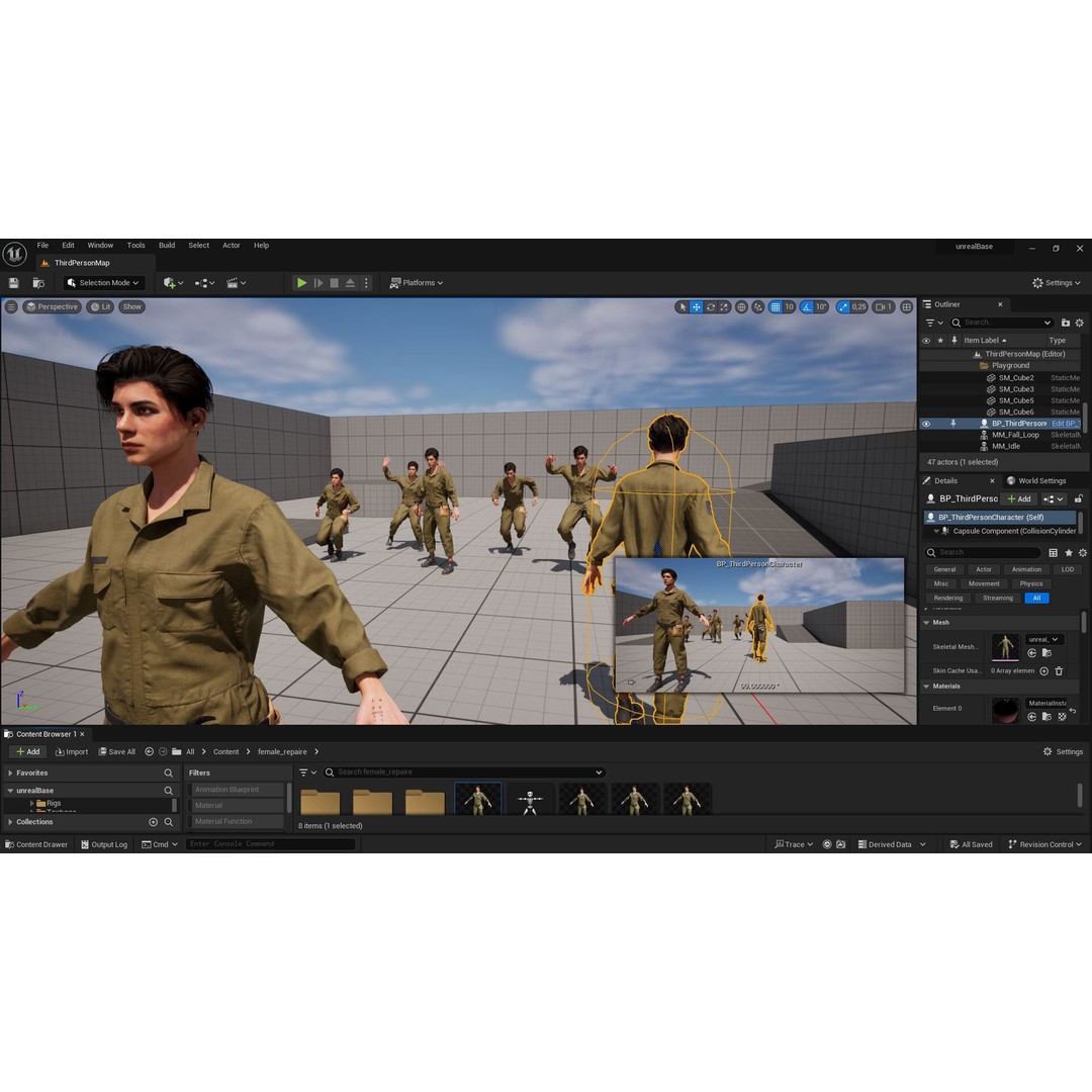 Tactical Worker 3D Model – Low Poly Rigged Character with PBR Textures - View 28