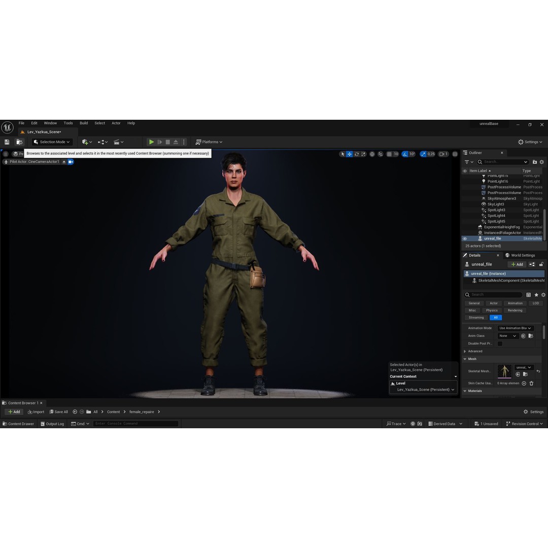 Tactical Worker 3D Model – Low Poly Rigged Character with PBR Textures - View 29
