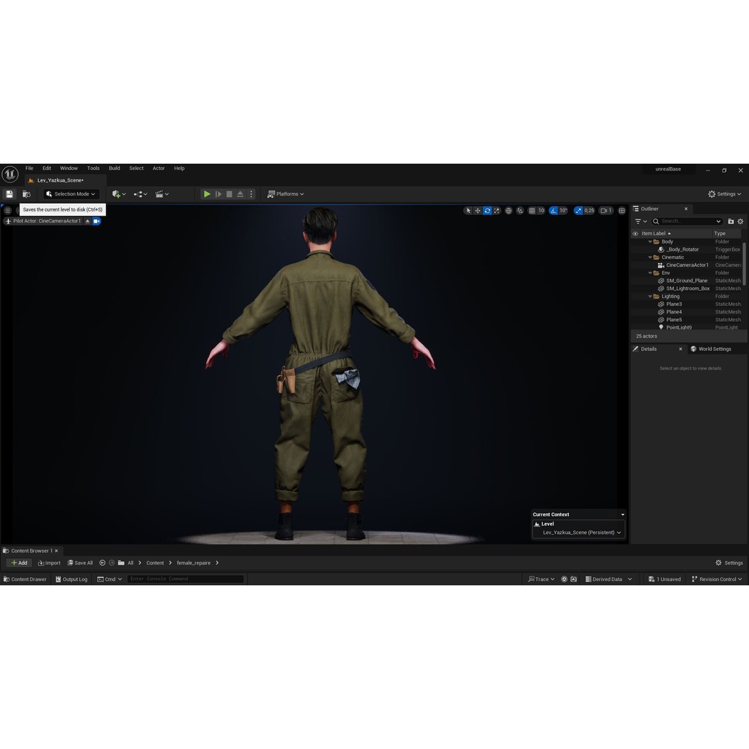 Tactical Worker 3D Model – Low Poly Rigged Character with PBR Textures - View 30