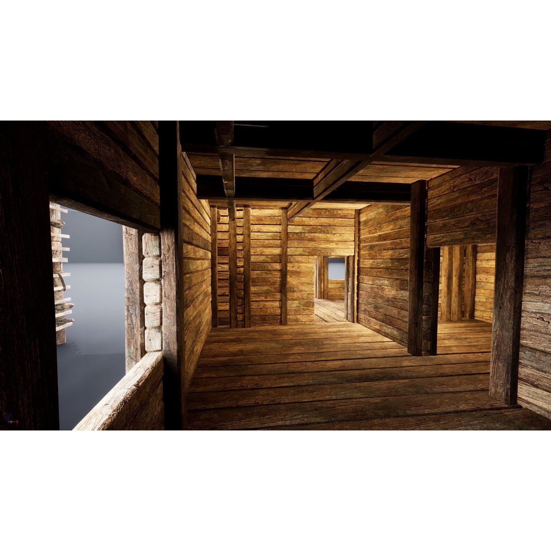 Enterable Medieval Slavic Cottage - Low-Poly Game-Ready 3D Model - View 16