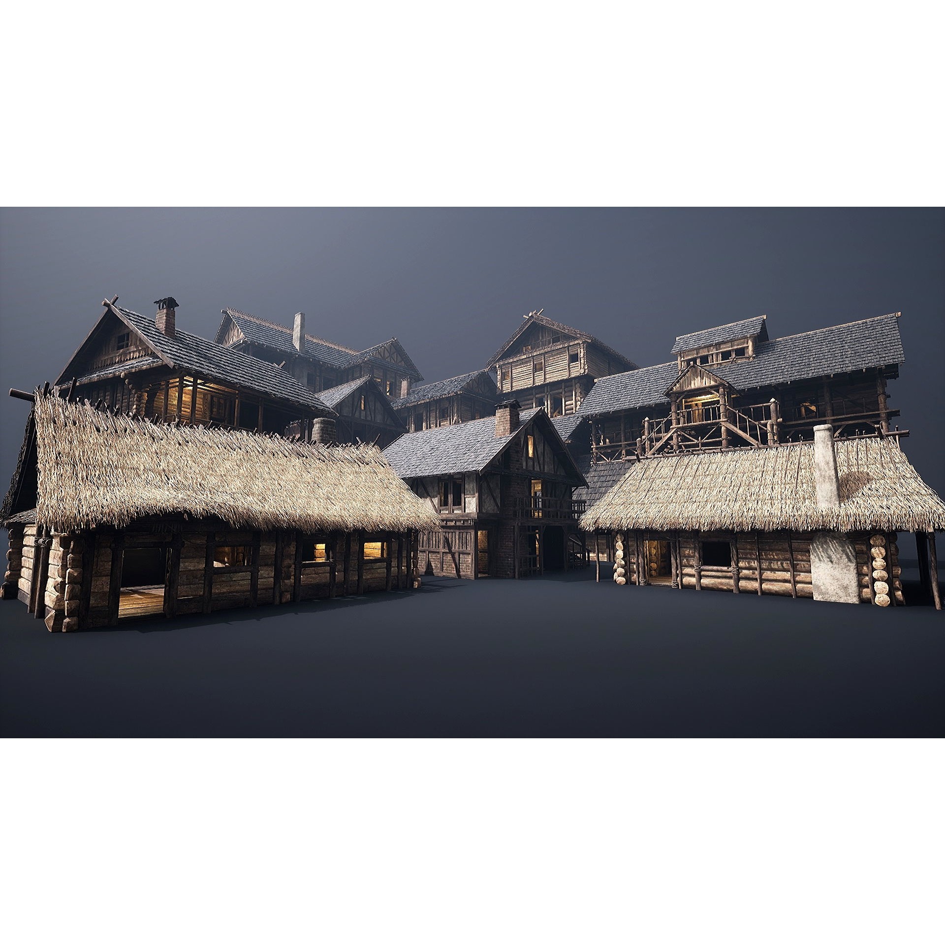 Enterable Medieval Slavic Cottage - Low-Poly Game-Ready 3D Model - View 22