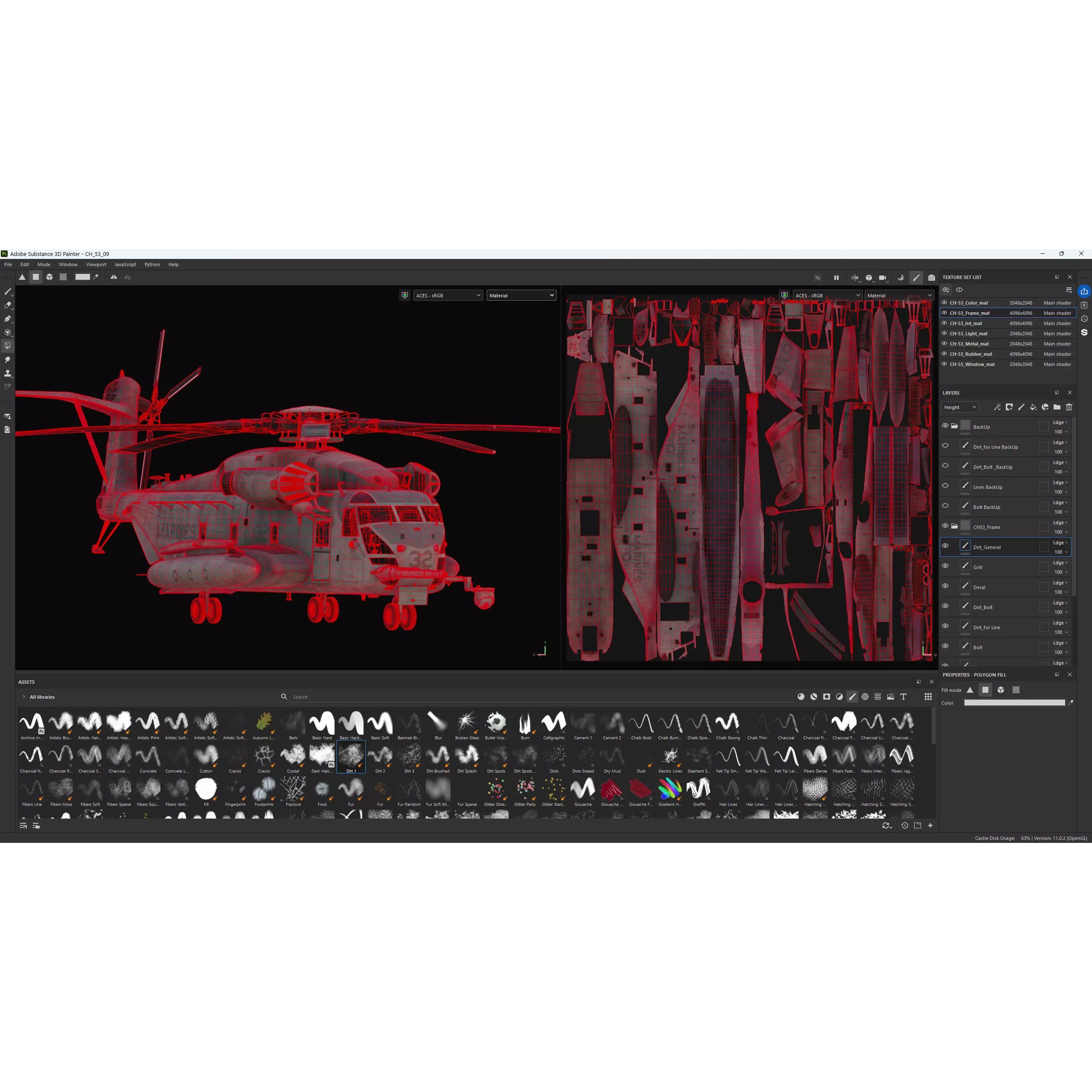 Sikorsky CH-53E Super Stallion Helicopter - Game-Ready 3D Model - View 11