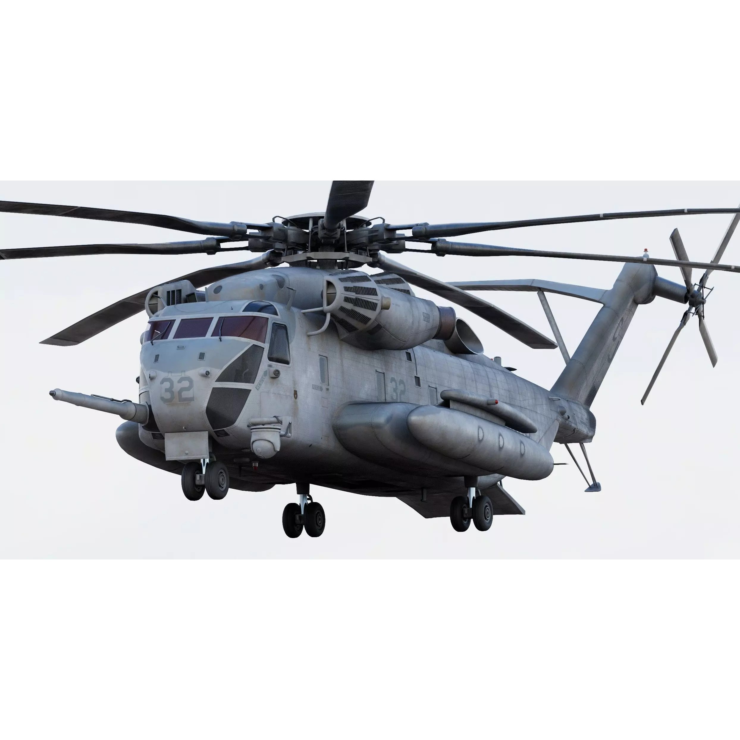 Sikorsky CH-53E Super Stallion Helicopter - Game-Ready 3D Model - View 2