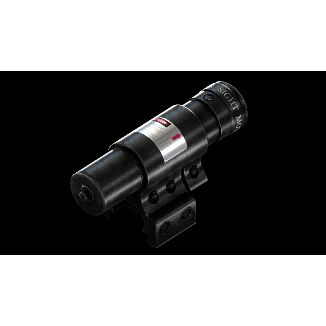JG8 Laser Sight 3D Model – Low Poly Game Ready PBR Asset, FBX - View 3