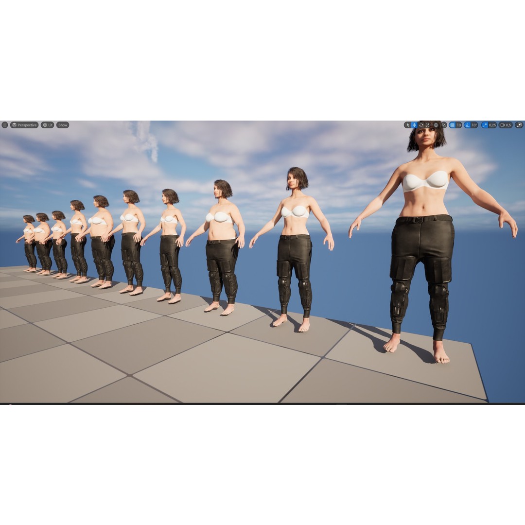 Military Armored Pants 3D Model – Rigged Low-Poly Tactical Clothing for UE5 - View 17