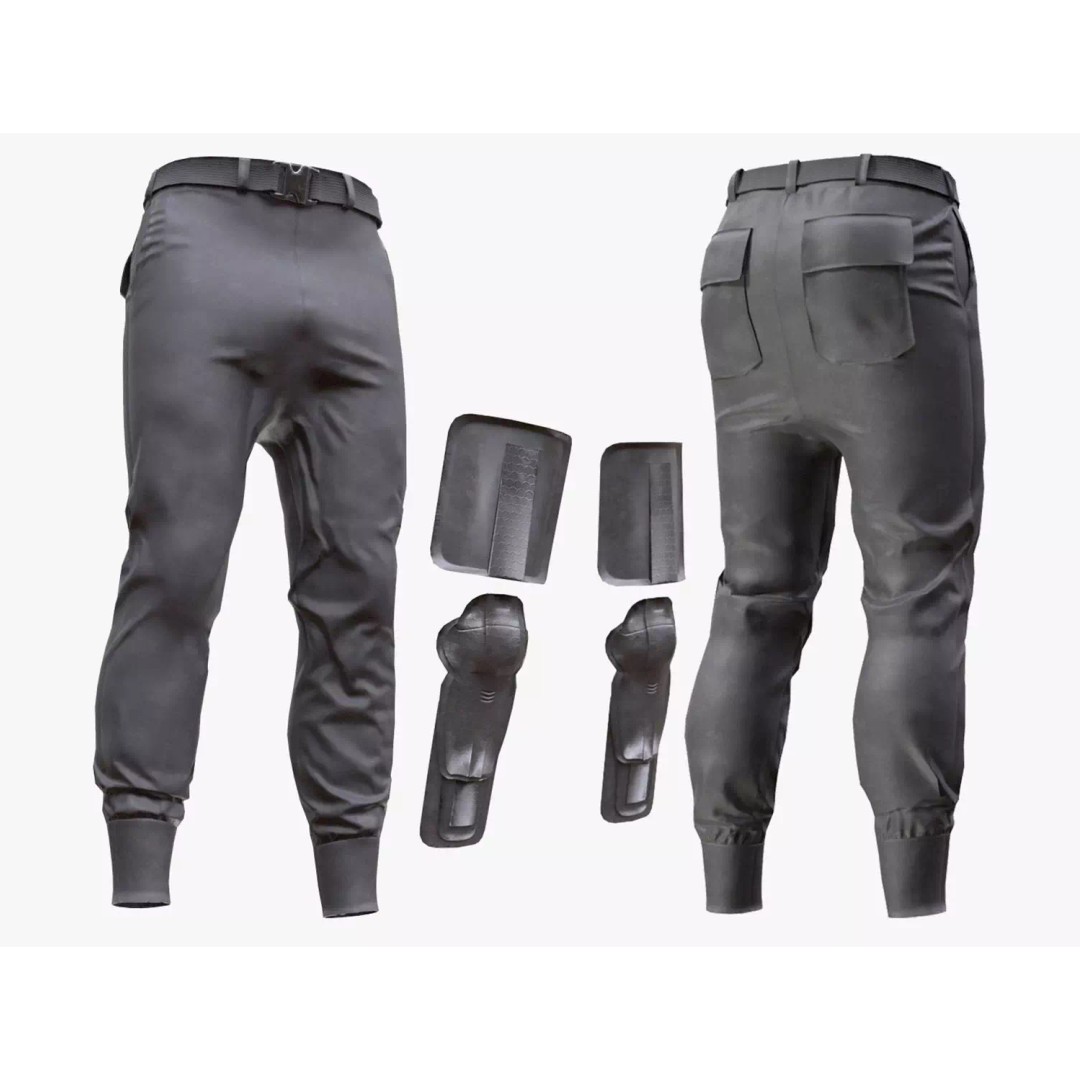 Military Armored Pants 3D Model – Rigged Low-Poly Tactical Clothing for UE5 - View 2