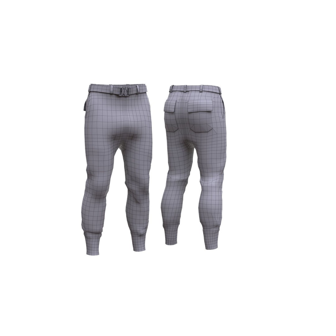 Military Armored Pants 3D Model – Rigged Low-Poly Tactical Clothing for UE5 - View 21