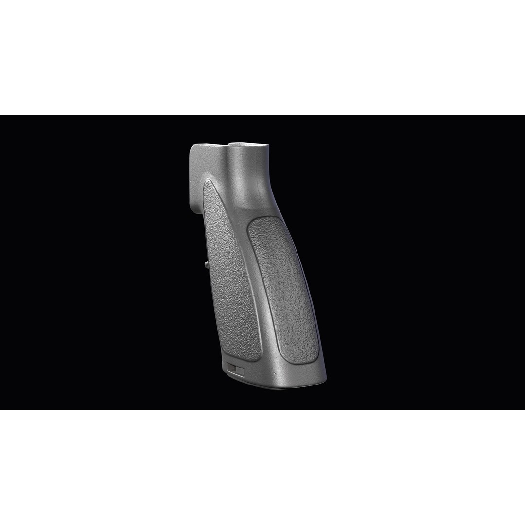 AR-15 Pistol Grip 3D Model – Low Poly Game Asset, FBX, PBR Textures - View 10