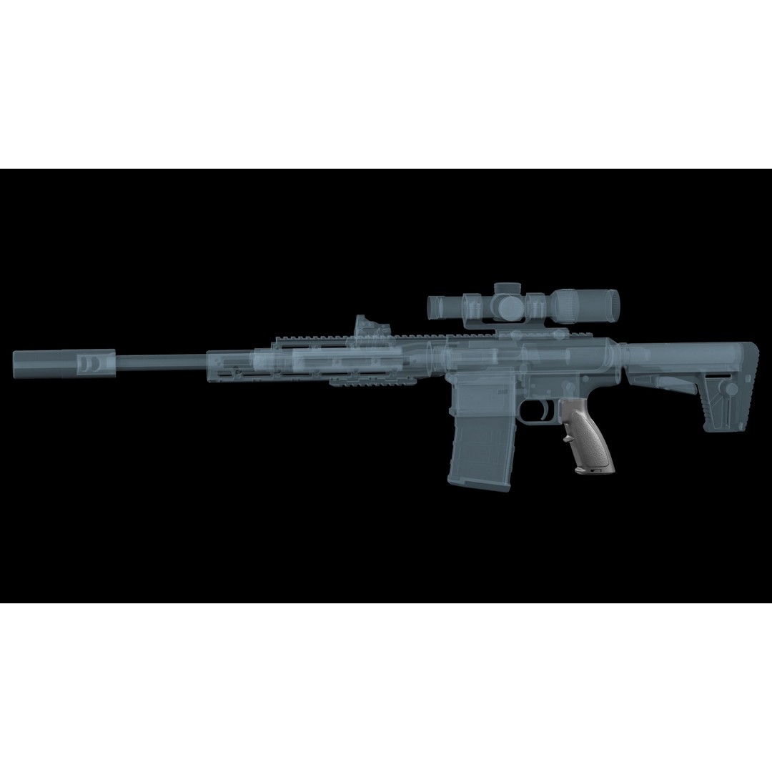 AR-15 Pistol Grip 3D Model – Low Poly Game Asset, FBX, PBR Textures - View 5