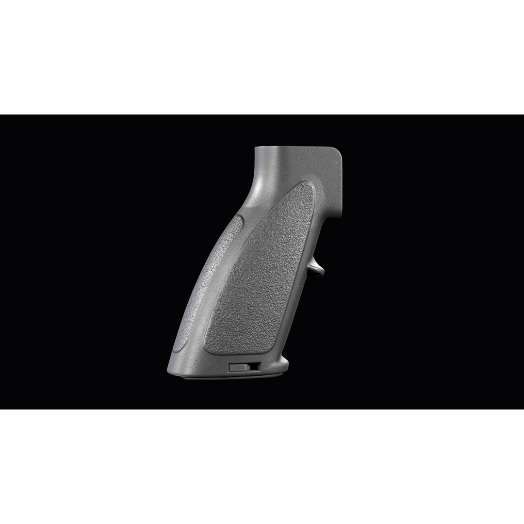AR-15 Pistol Grip 3D Model – Low Poly Game Asset, FBX, PBR Textures - View 8