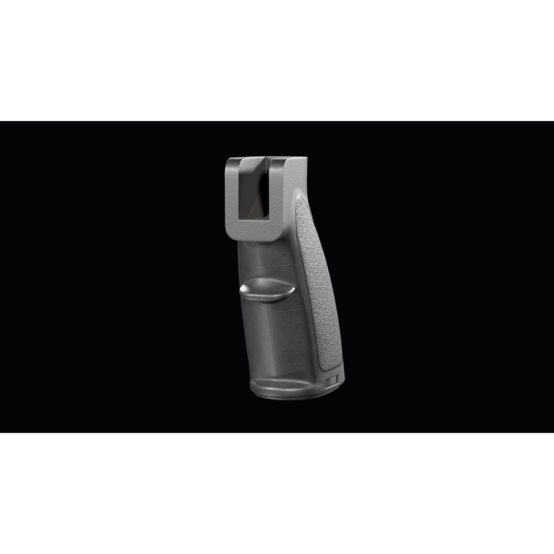 AR-15 Pistol Grip 3D Model – Low Poly Game Asset, FBX, PBR Textures - View 9