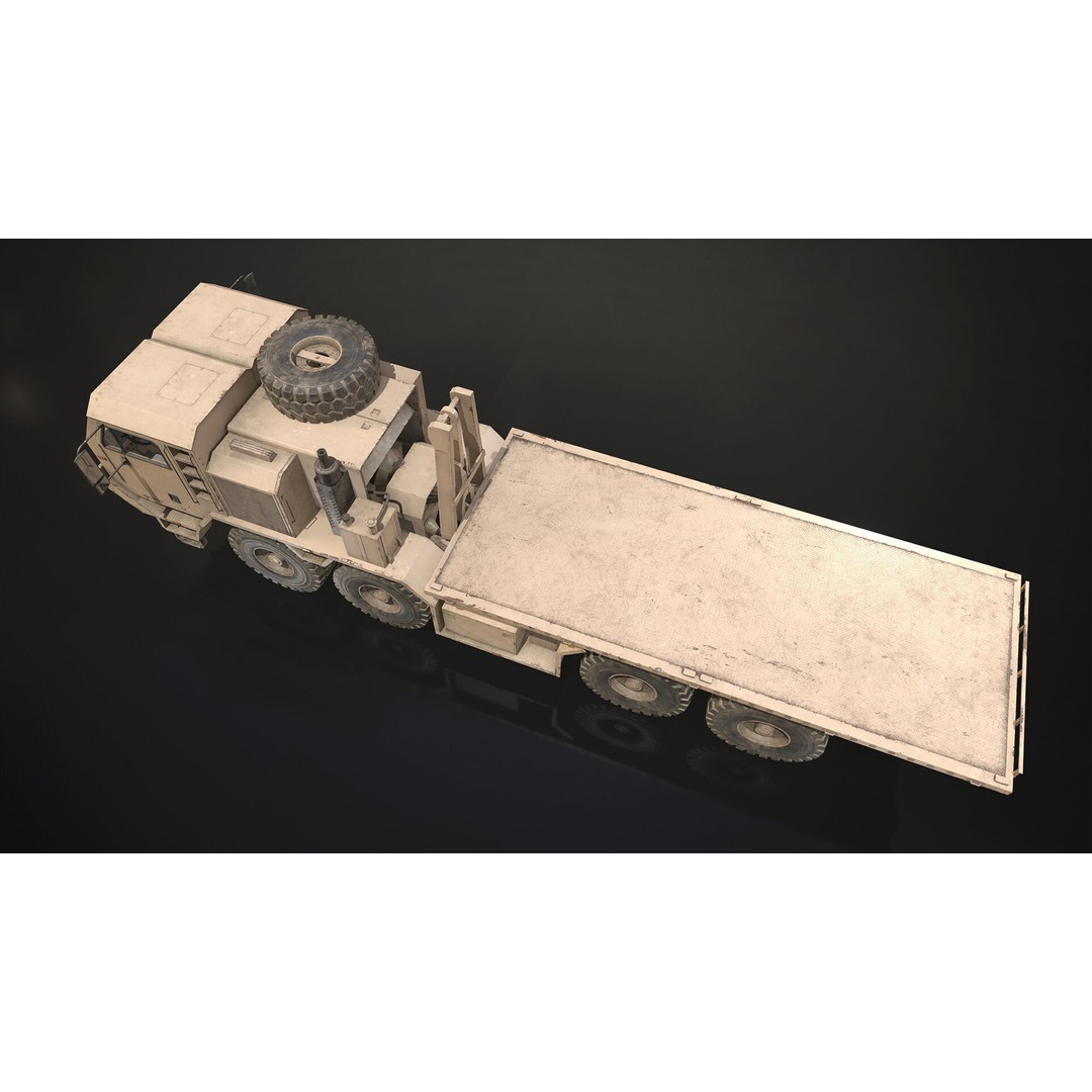 Heavy Military Truck 3D Model – Low Poly Game Ready Vehicle, FBX - View 12