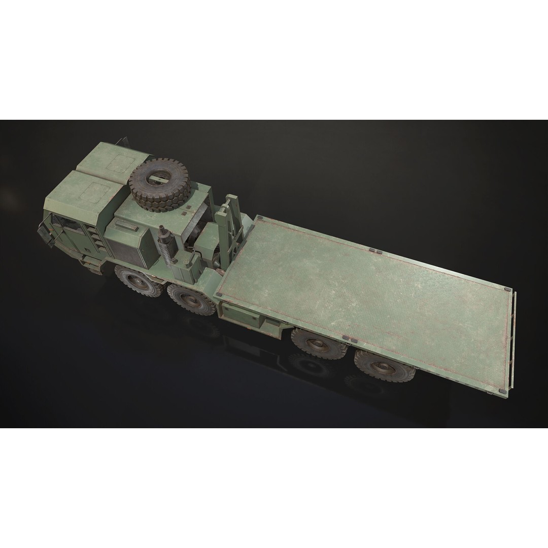 Heavy Military Truck 3D Model – Low Poly Game Ready Vehicle, FBX - View 13