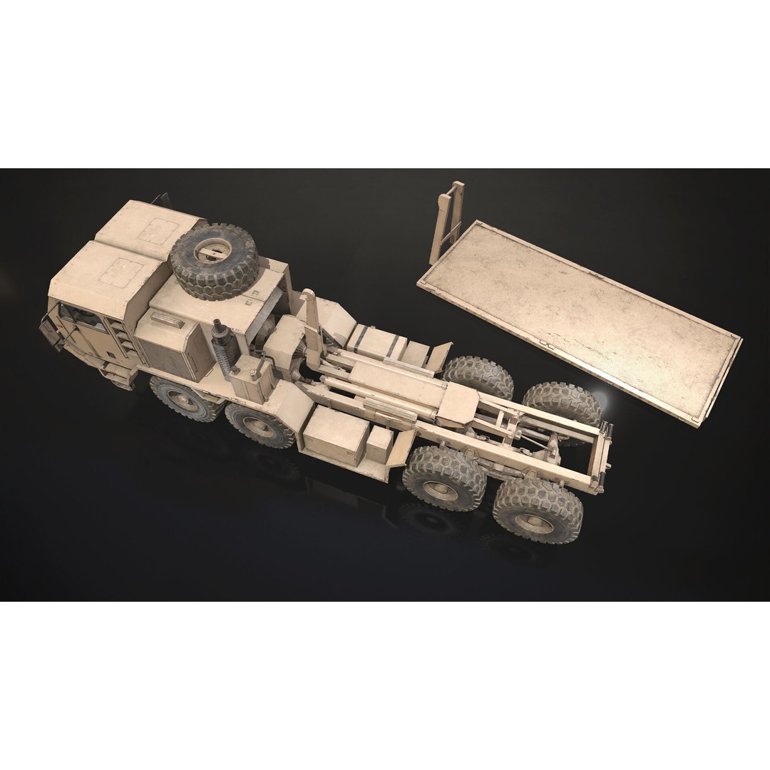 Heavy Military Truck 3D Model – Low Poly Game Ready Vehicle, FBX - View 14