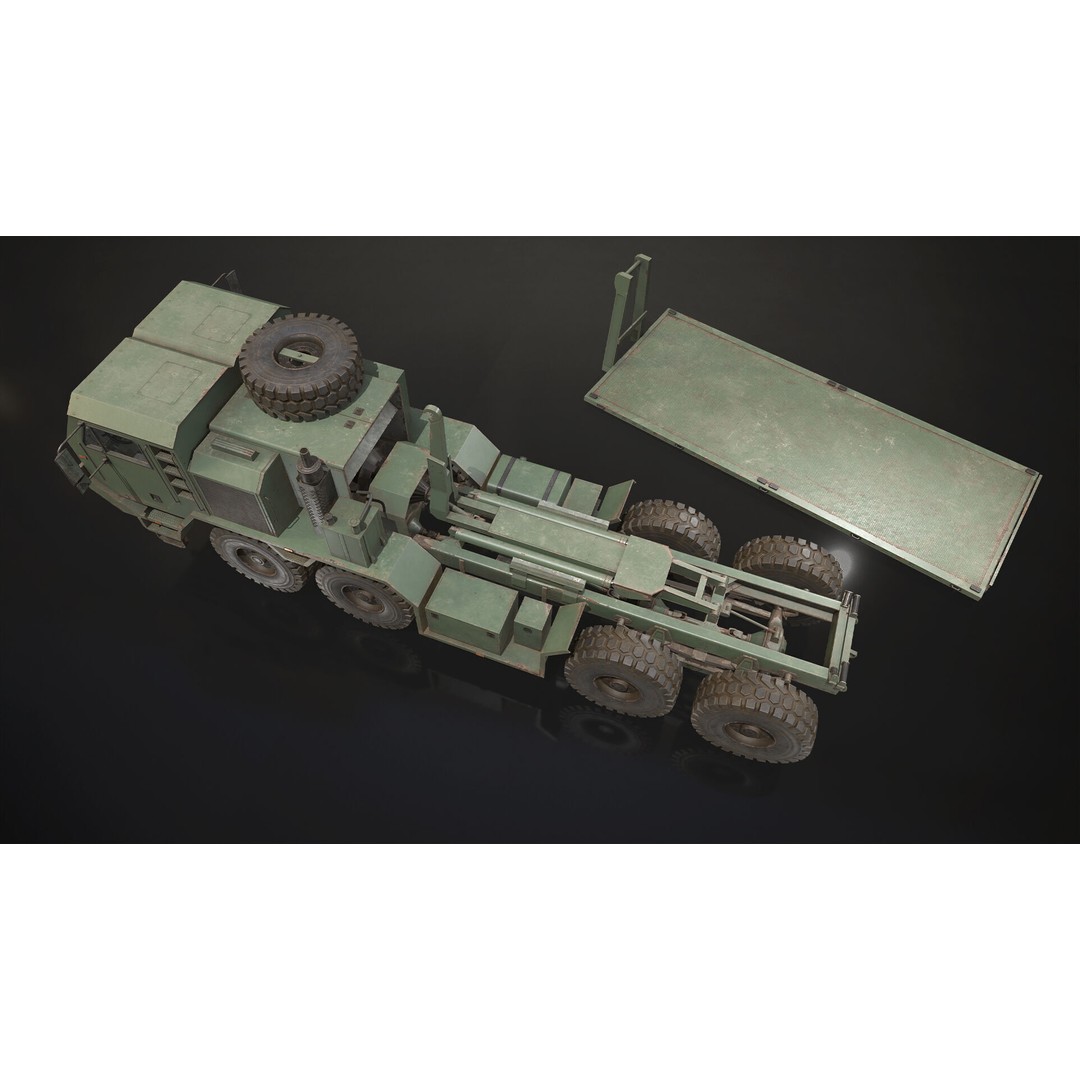 Heavy Military Truck 3D Model – Low Poly Game Ready Vehicle, FBX - View 15