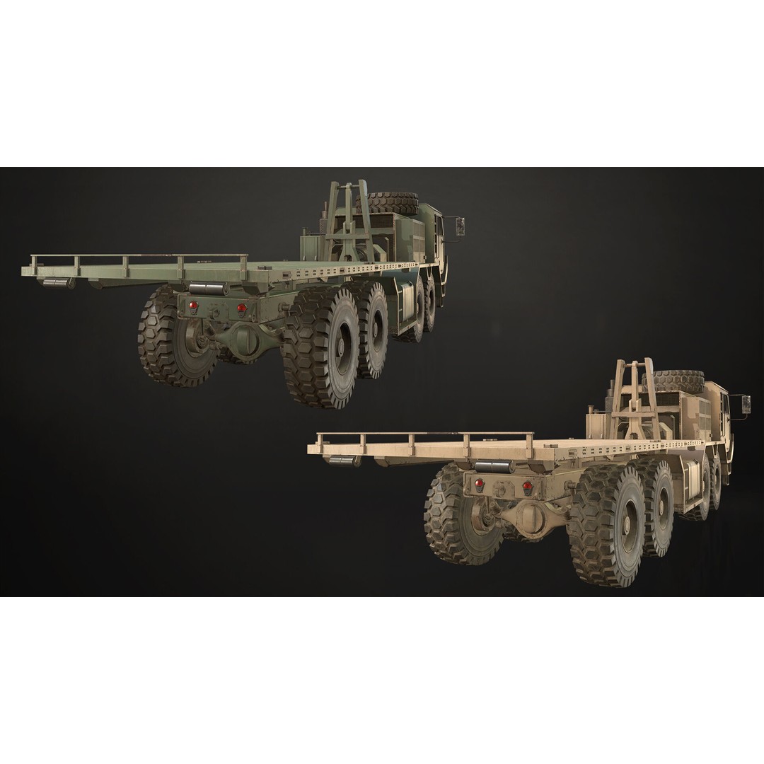 Heavy Military Truck 3D Model – Low Poly Game Ready Vehicle, FBX - View 28