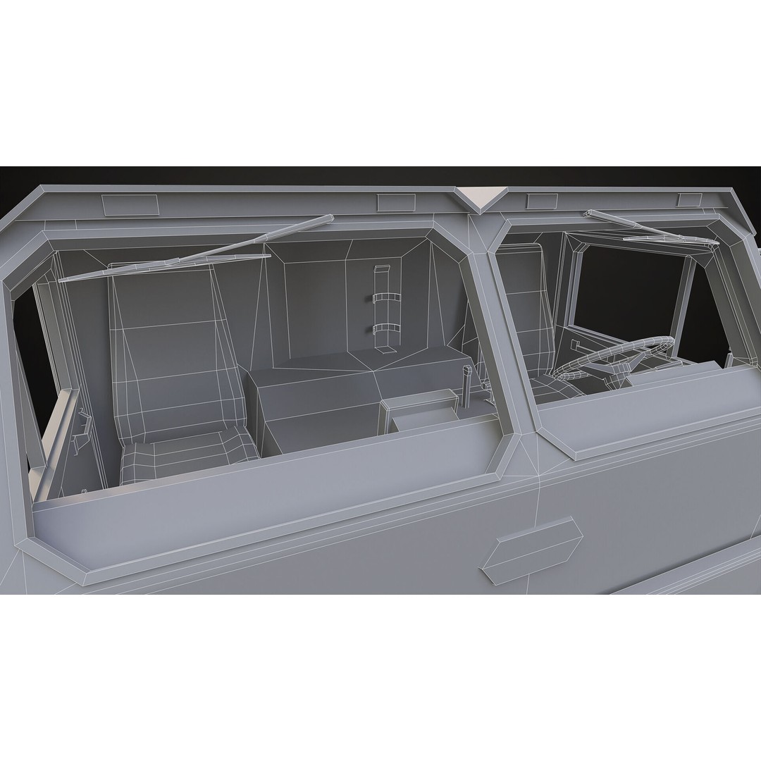 Heavy Military Truck 3D Model – Low Poly Game Ready Vehicle, FBX - View 33