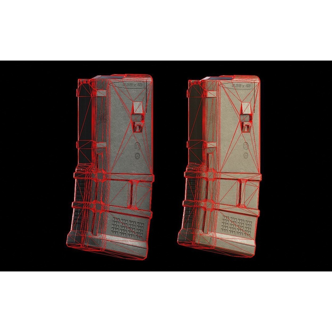 Magpul PMag 20 Rounds 3D Model – Low Poly Game Asset, FBX, PBR