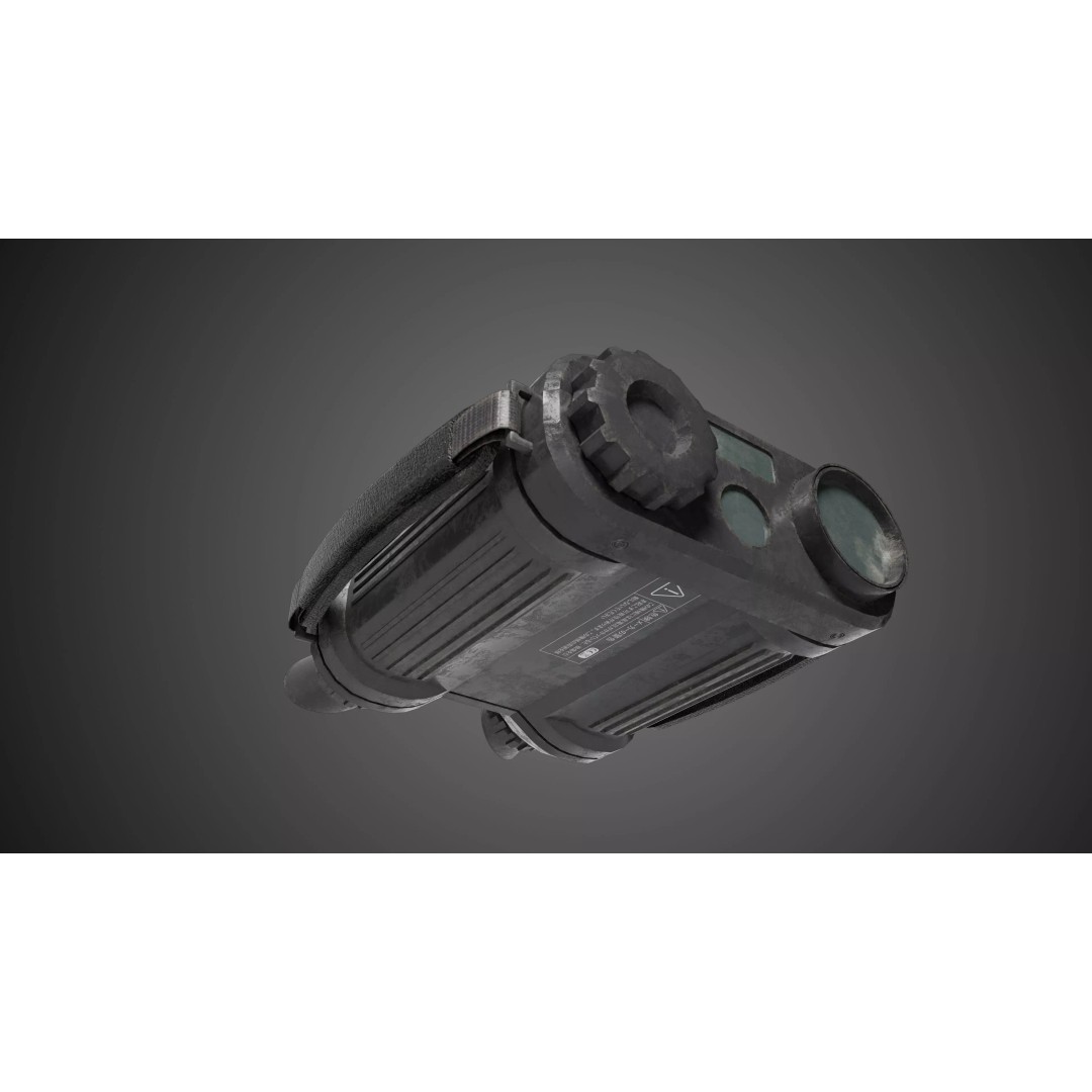 Military Binoculars 3D Model – Low Poly Tactical Gear, FBX - View 3