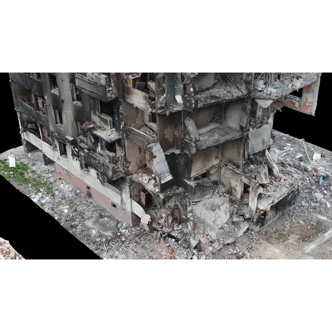 Ukrainian Building Scans 3D Model – High-Quality PBR Textures, FBX, OBJ, Blender - View 11