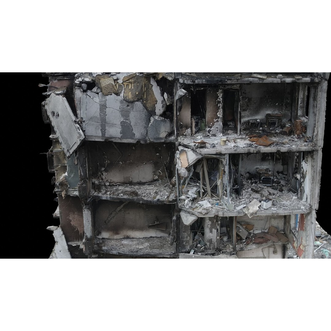 Ukrainian Building Scans 3D Model – High-Quality PBR Textures, FBX, OBJ, Blender - View 12