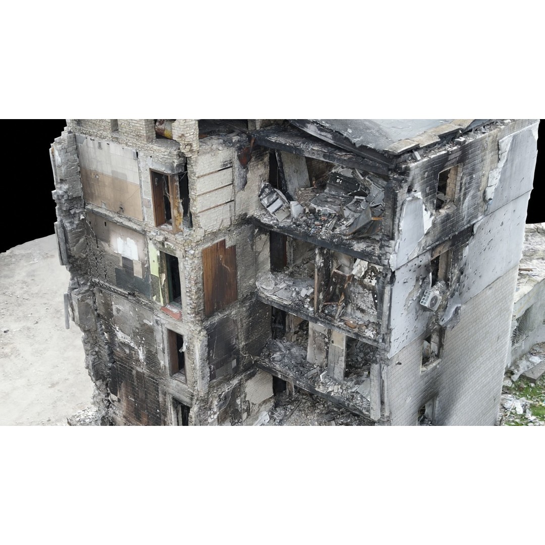 Ukrainian Building Scans 3D Model – High-Quality PBR Textures, FBX, OBJ, Blender - View 15