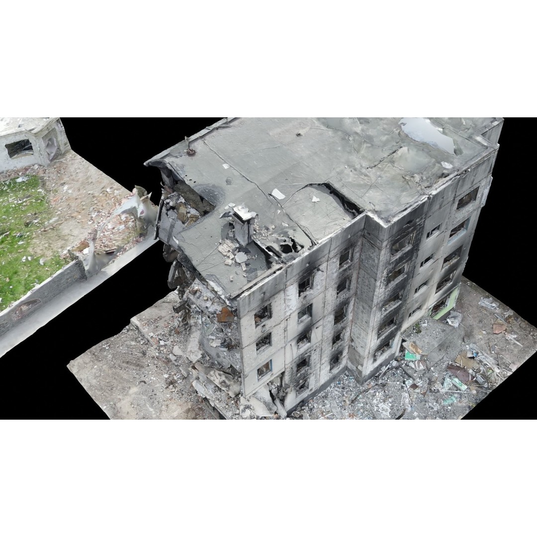 Ukrainian Building Scans 3D Model – High-Quality PBR Textures, FBX, OBJ, Blender - View 17