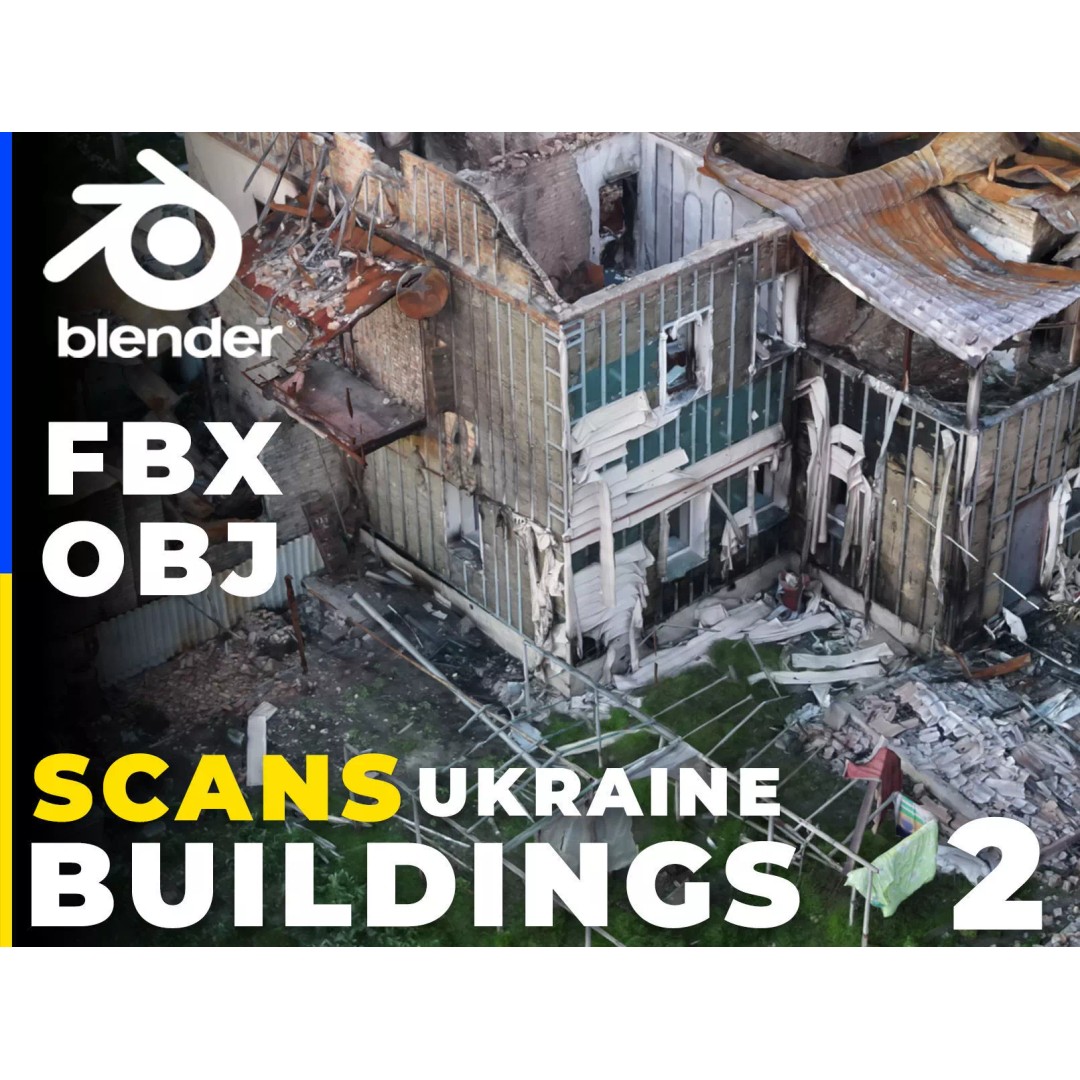 Ukrainian Building Scans 3D Model – High-Quality PBR Textures, FBX, OBJ, Blender - View 2