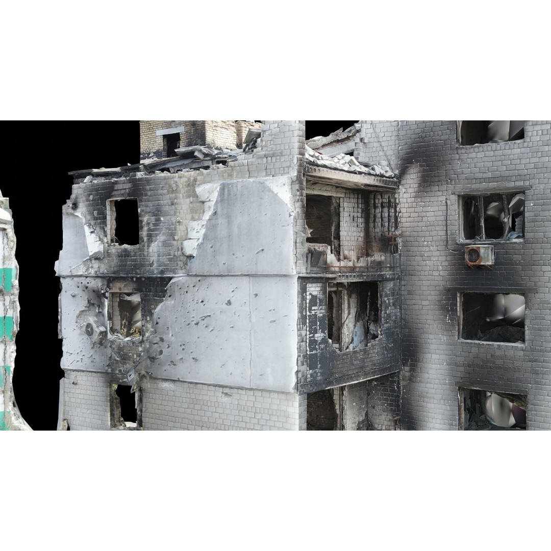 Ukrainian Building Scans 3D Model – High-Quality PBR Textures, FBX, OBJ, Blender - View 20