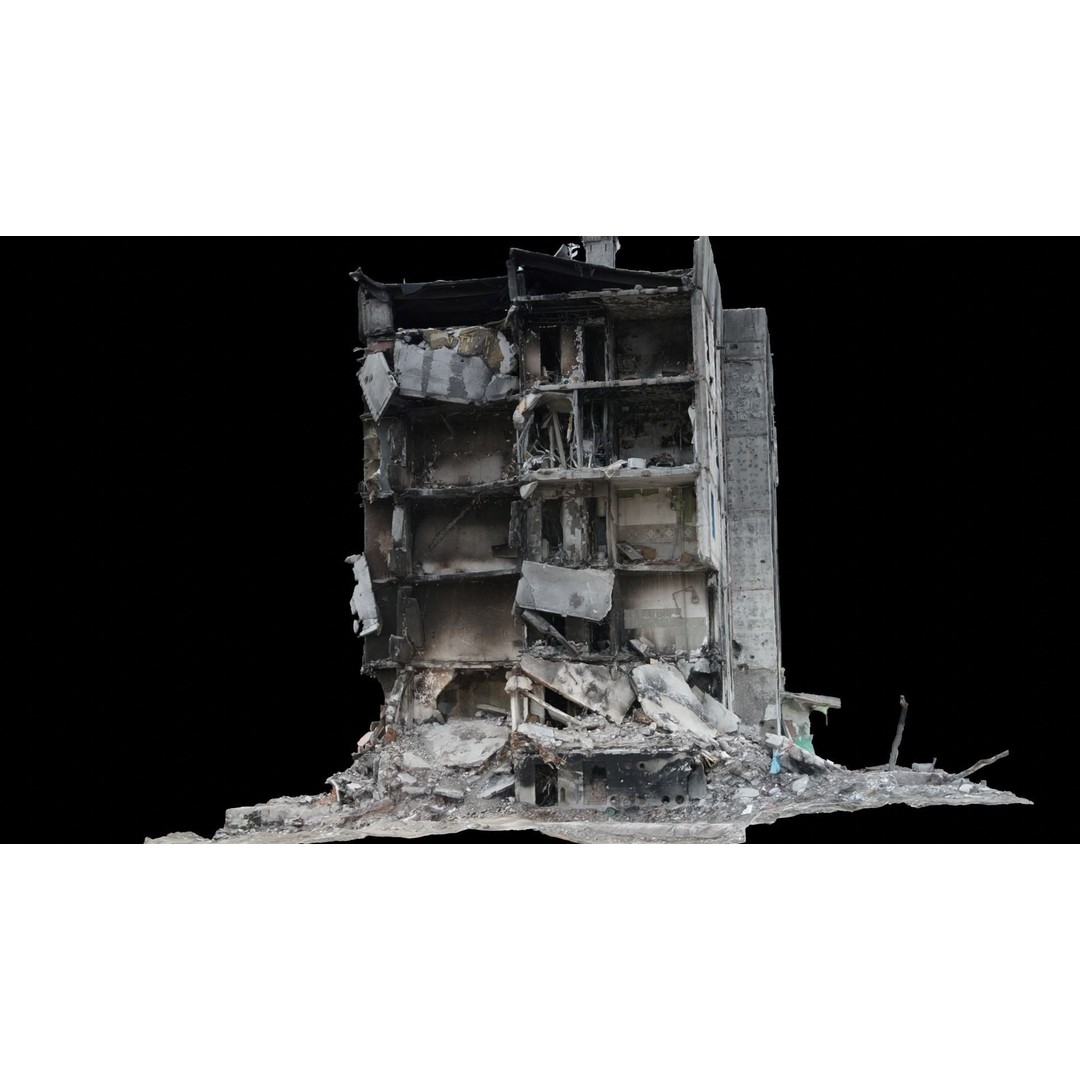 Ukrainian Building Scans 3D Model – High-Quality PBR Textures, FBX, OBJ, Blender - View 3