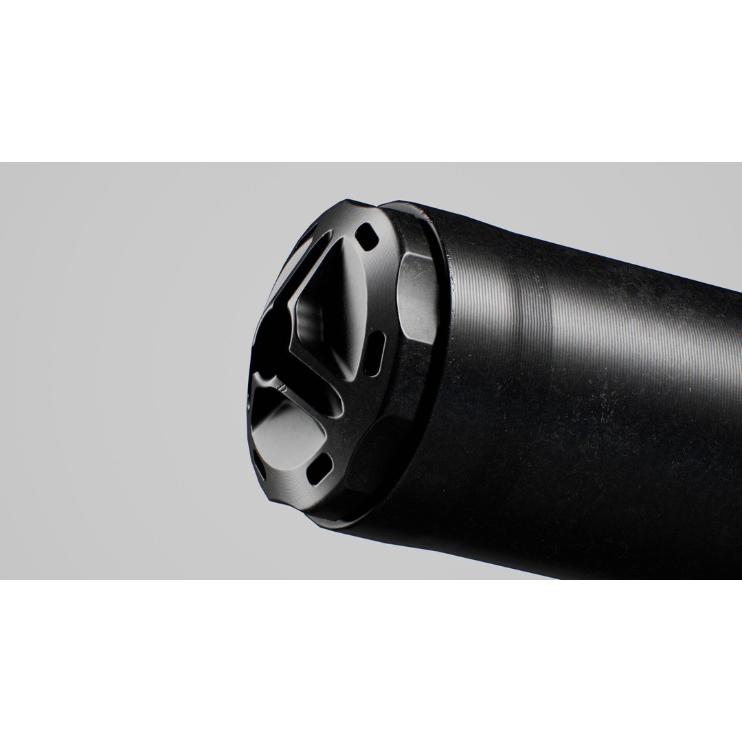 HUX Ventum 762 Suppressor 3D Model – Low Poly Game Ready Asset, FBX, OBJ