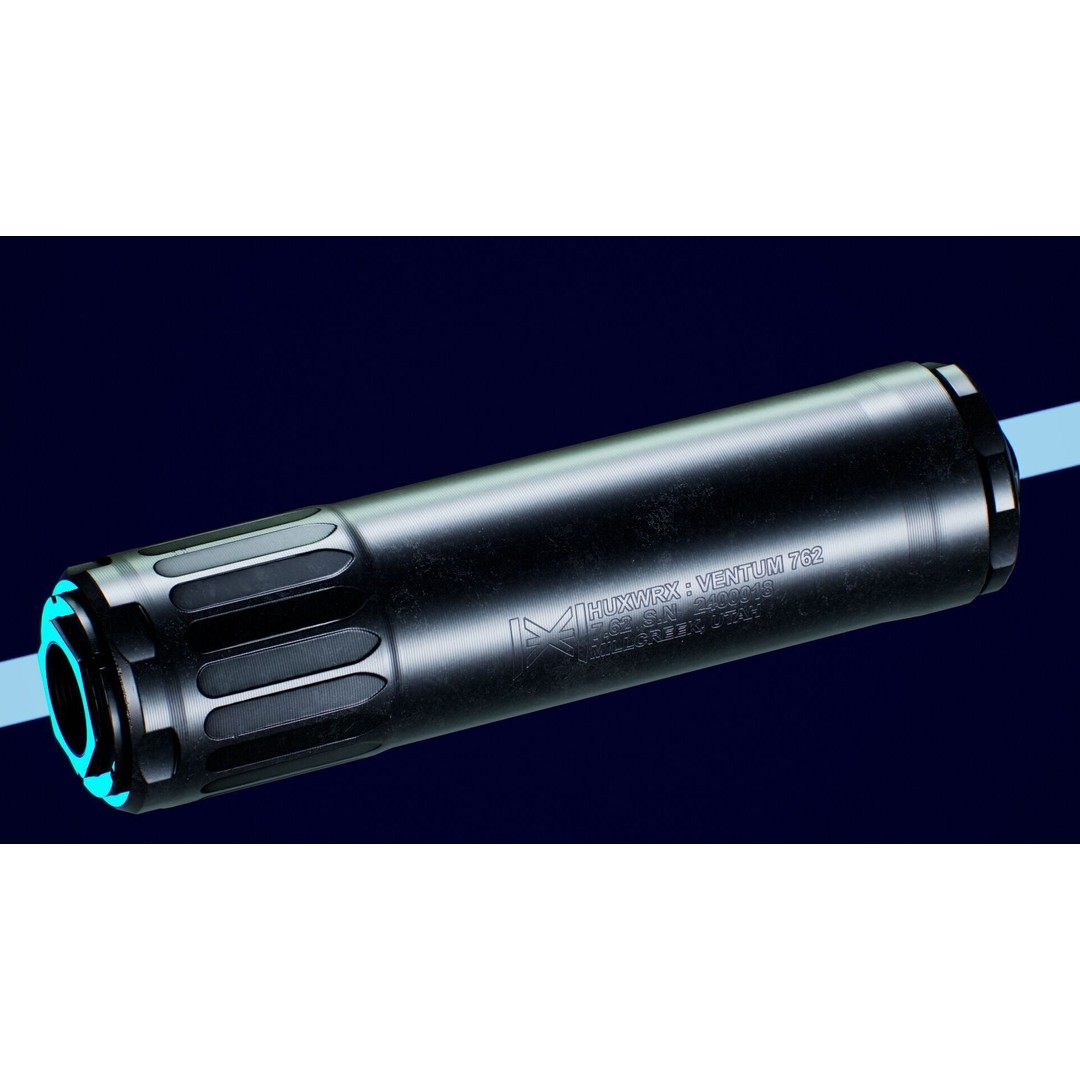 HUX Ventum 762 Suppressor 3D Model – Low Poly Game Ready Asset, FBX, OBJ - View 5