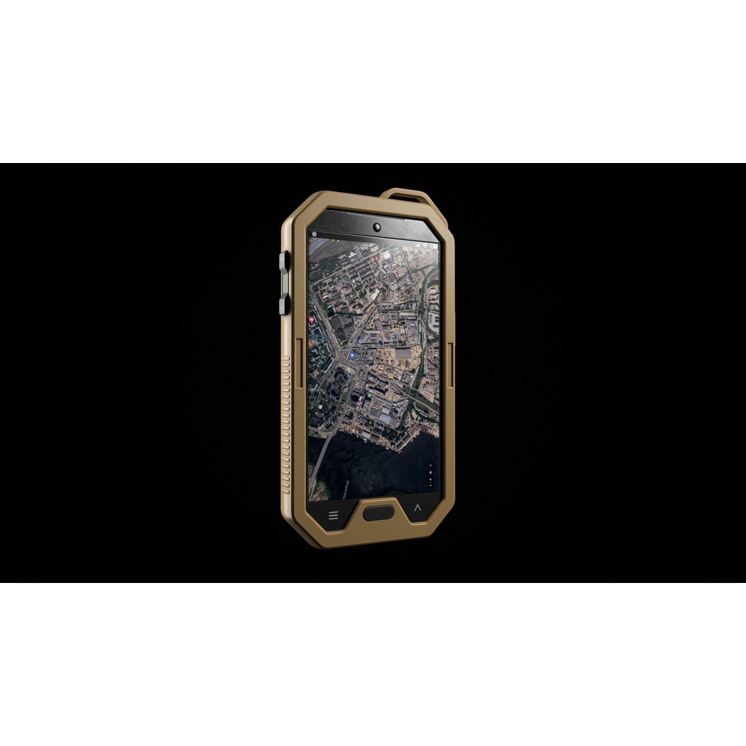 Military Phone 3D Model – Low Poly Game Asset, FBX, PBR Textures - View 4