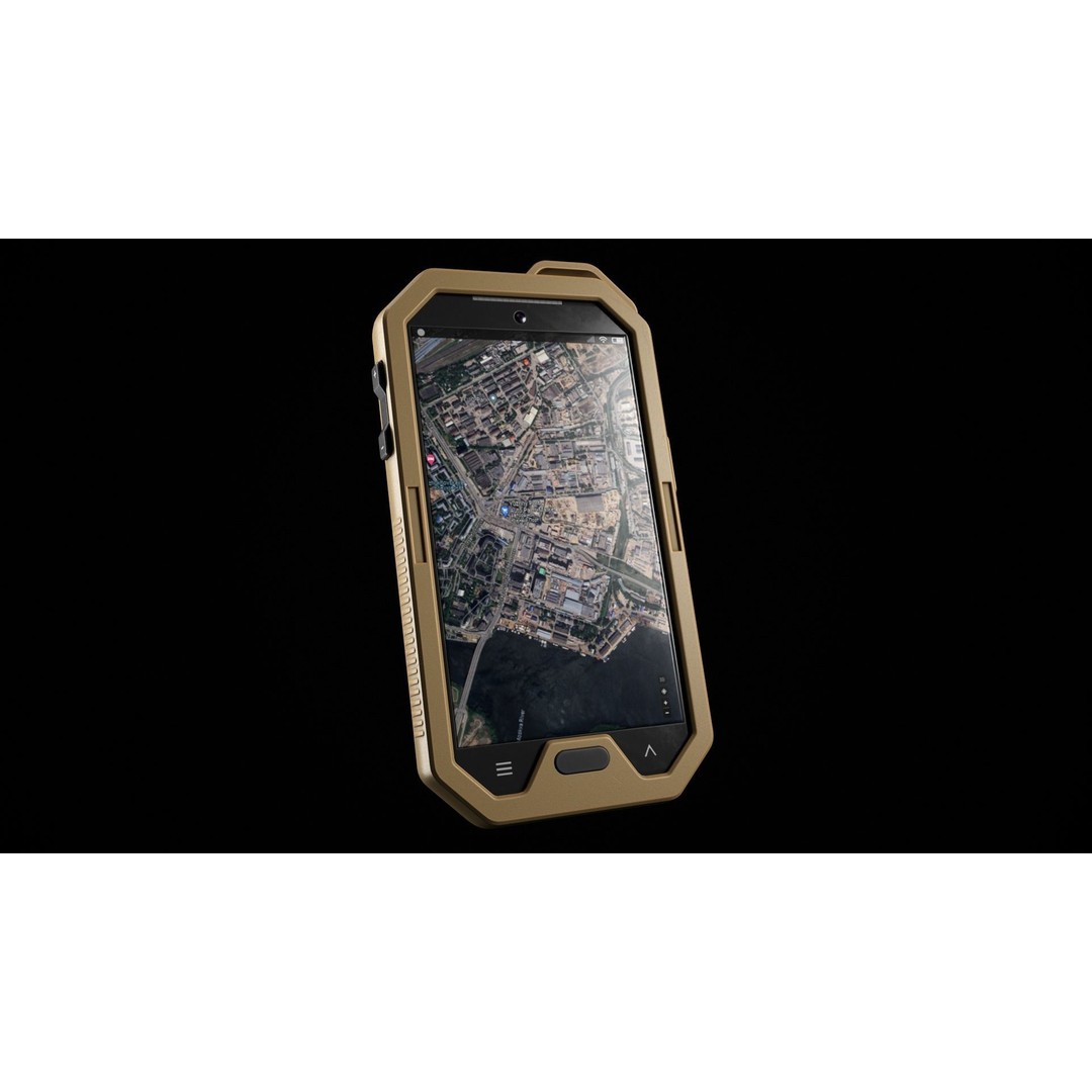 Military Phone 3D Model – Low Poly Game Asset, FBX, PBR Textures - View 5