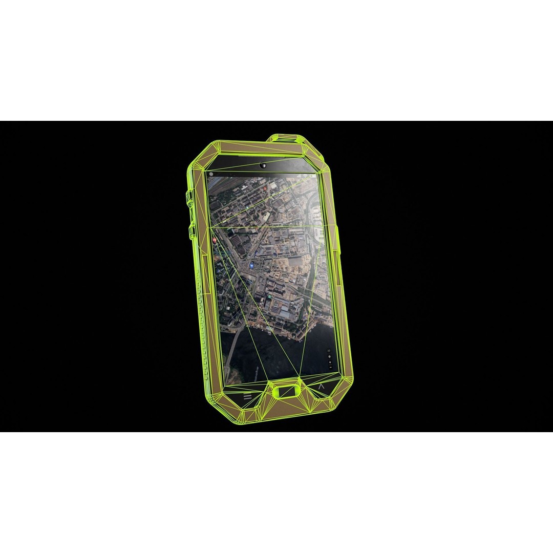 Military Phone 3D Model – Low Poly Game Asset, FBX, PBR Textures - View 7