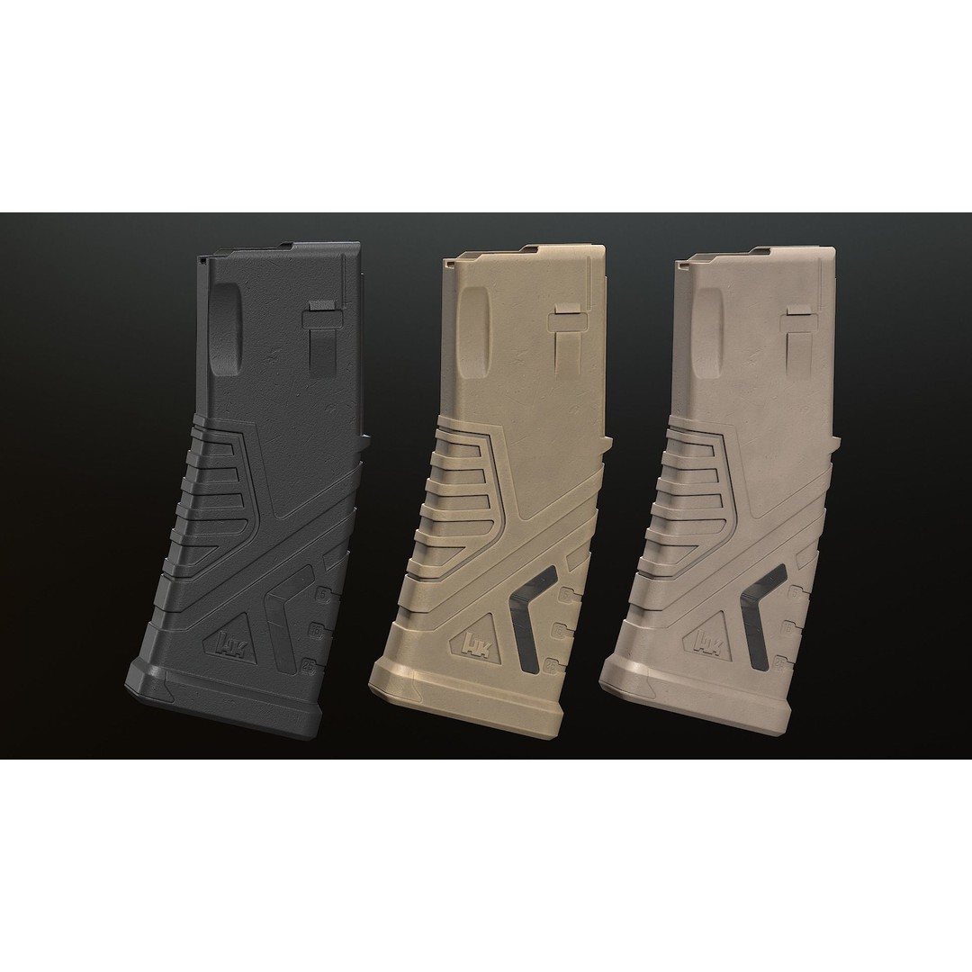 HK Magazine Gen 3 3D Model – Low Poly Military Asset, FBX, OBJ - View 3