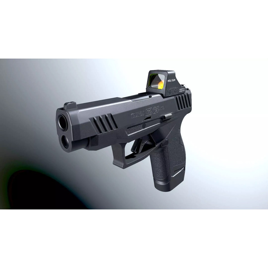 Taurus GX4 XL 3D Model – Low Poly Game-Ready Pistol with Holosun Sight - View 5