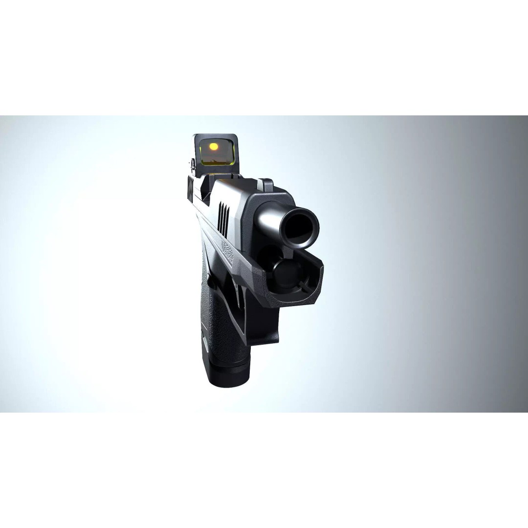 Taurus GX4 XL 3D Model – Low Poly Game-Ready Pistol with Holosun Sight - View 9