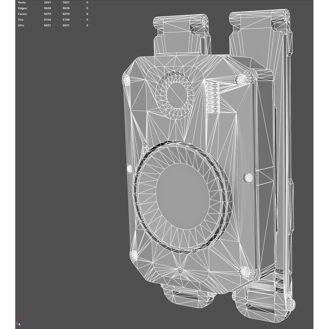 Axon Body Cam 3D Model – Low Poly PBR Game Asset, FBX - View 12