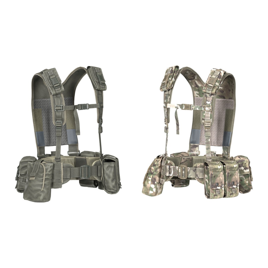 VIRTUS H Yoke 3D Model – Low Poly Game Ready Military Asset, FBX - View 3