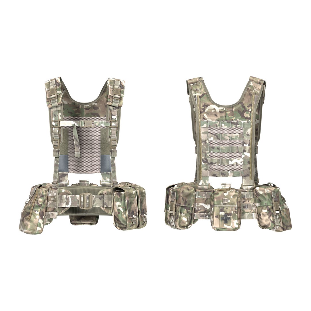 VIRTUS H Yoke 3D Model – Low Poly Game Ready Military Asset, FBX - View 7