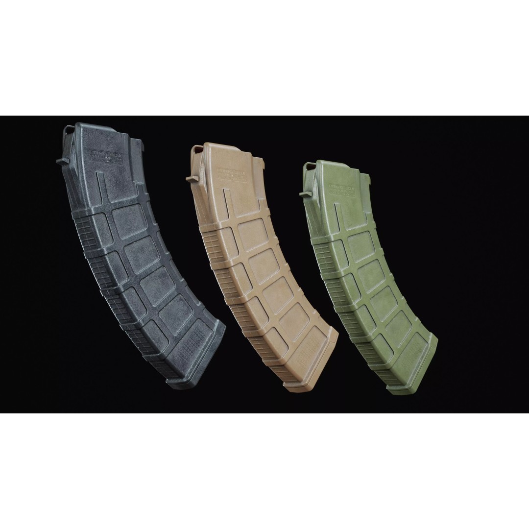Magpul PMAG AK 3D Model – Low Poly Game-Ready Asset, FBX, OBJ - View 10