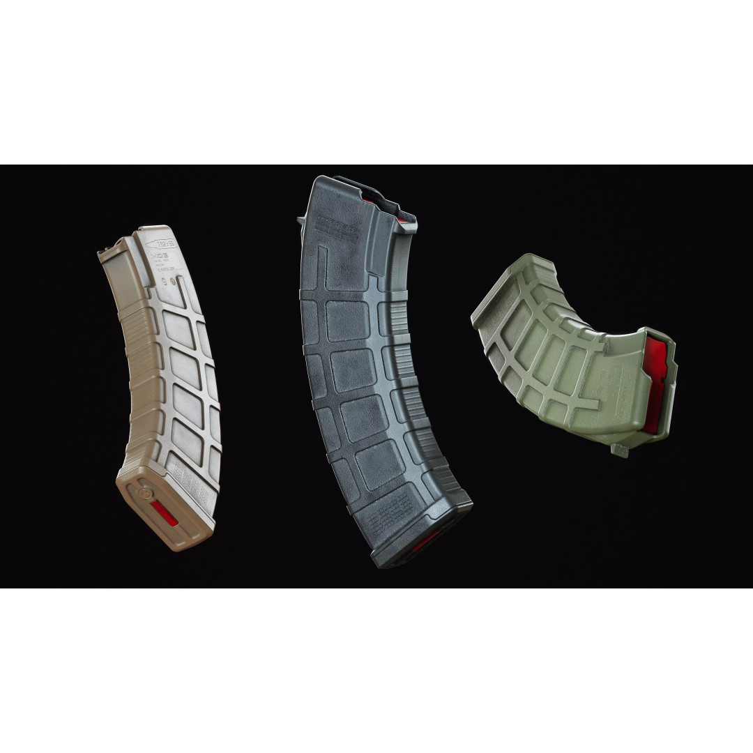 Magpul PMAG AK 3D Model – Low Poly Game-Ready Asset, FBX, OBJ - View 13