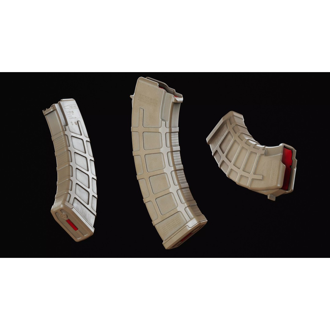Magpul PMAG AK 3D Model – Low Poly Game-Ready Asset, FBX, OBJ - View 15