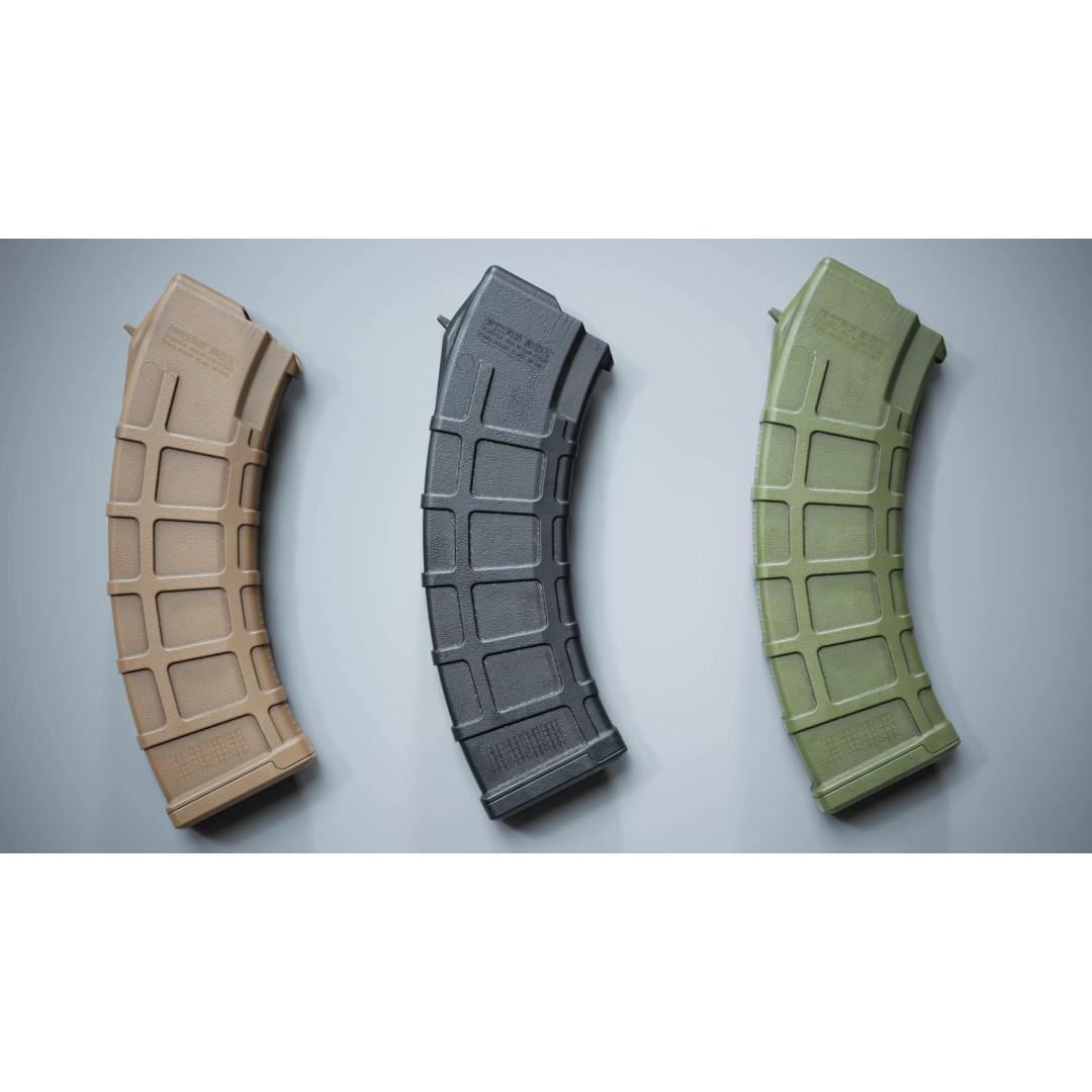 Magpul PMAG AK 3D Model – Low Poly Game-Ready Asset, FBX, OBJ - View 3