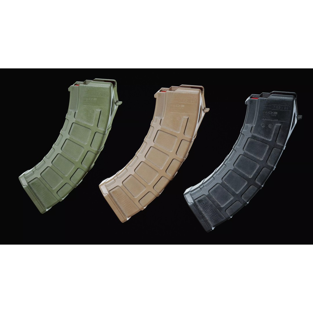 Magpul PMAG AK 3D Model – Low Poly Game-Ready Asset, FBX, OBJ - View 8