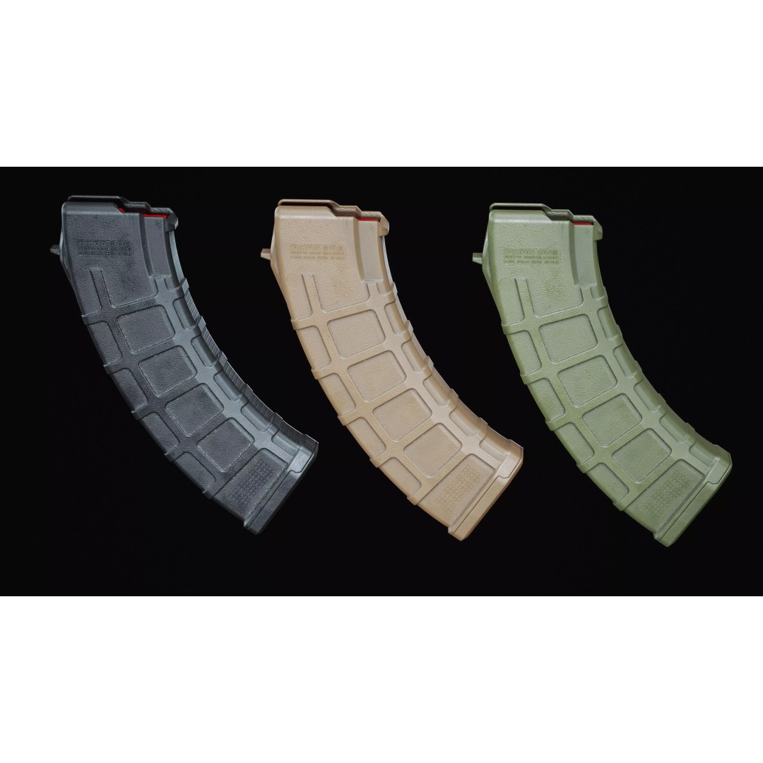 Magpul PMAG AK 3D Model – Low Poly Game-Ready Asset, FBX, OBJ - View 9