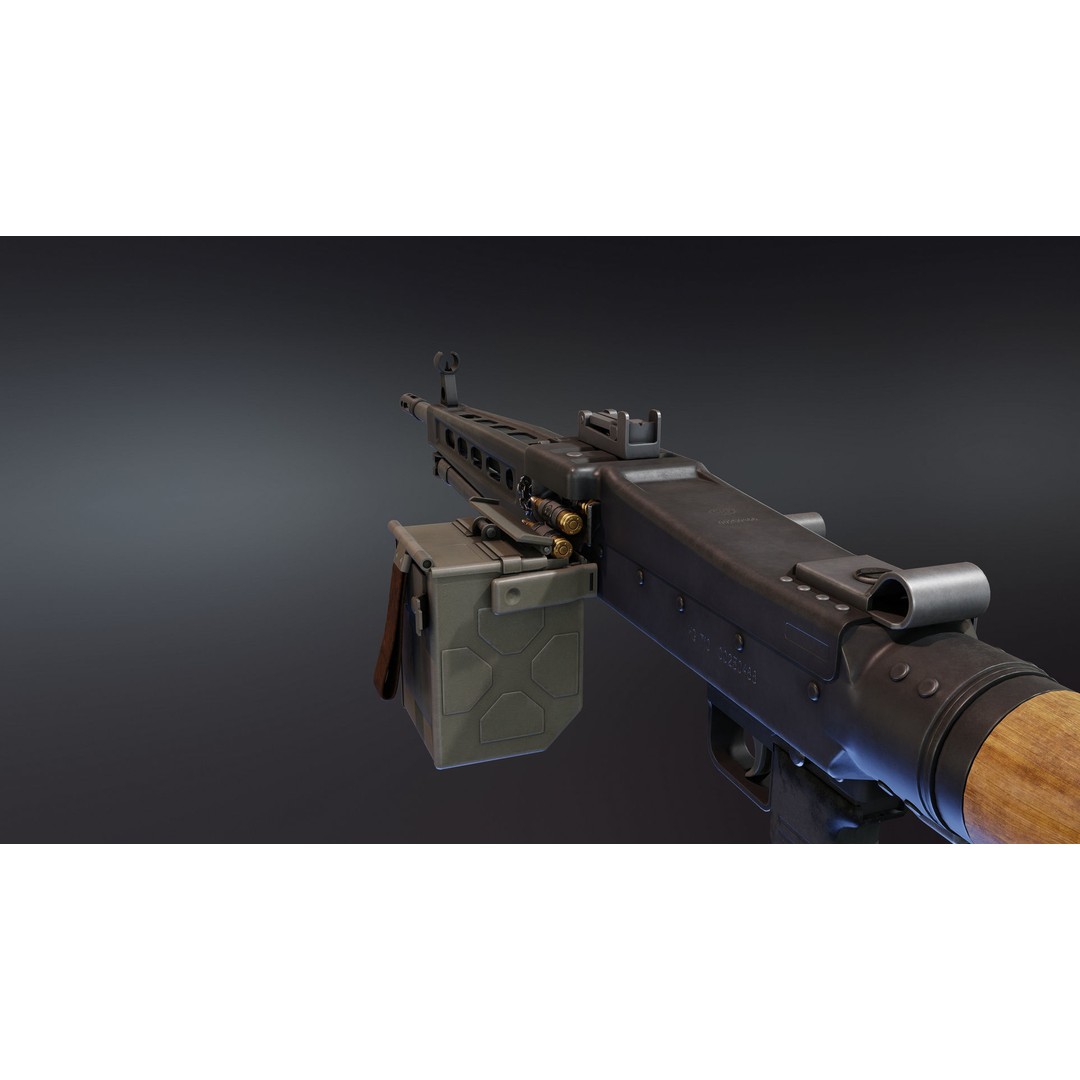 SIG MG710 3D Model – Low Poly Rigged Military Gun, FBX & Blender - View 10